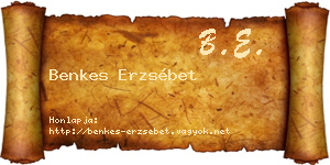 Benkes Erzsébet névjegykártya